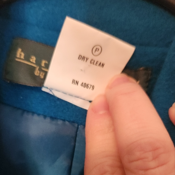 Harve Benard Blue Wool/Nylon/Recycled Cashmere‎ Blend Jacket, Size 8 - Picture 6 of 7